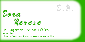 dora mercse business card